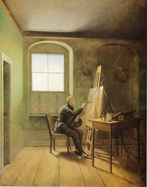 Caspar David Friedrich in seinem Atelier